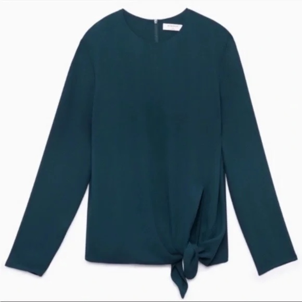 Aritzia BABATON | Tadema Tie-Front Blouse | Size Medium